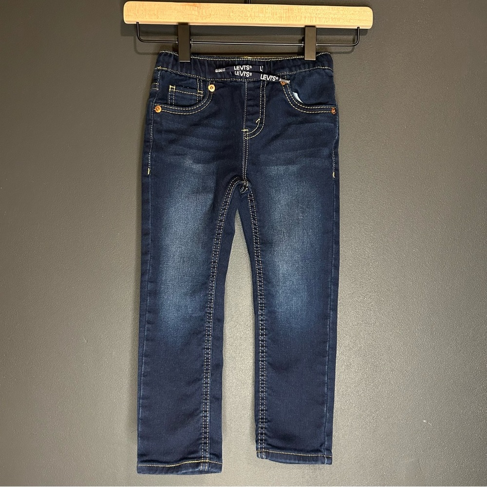 Boys’ Levi’s Skinny Knit Pull On Jean Size 3-4YRS Dark Wash